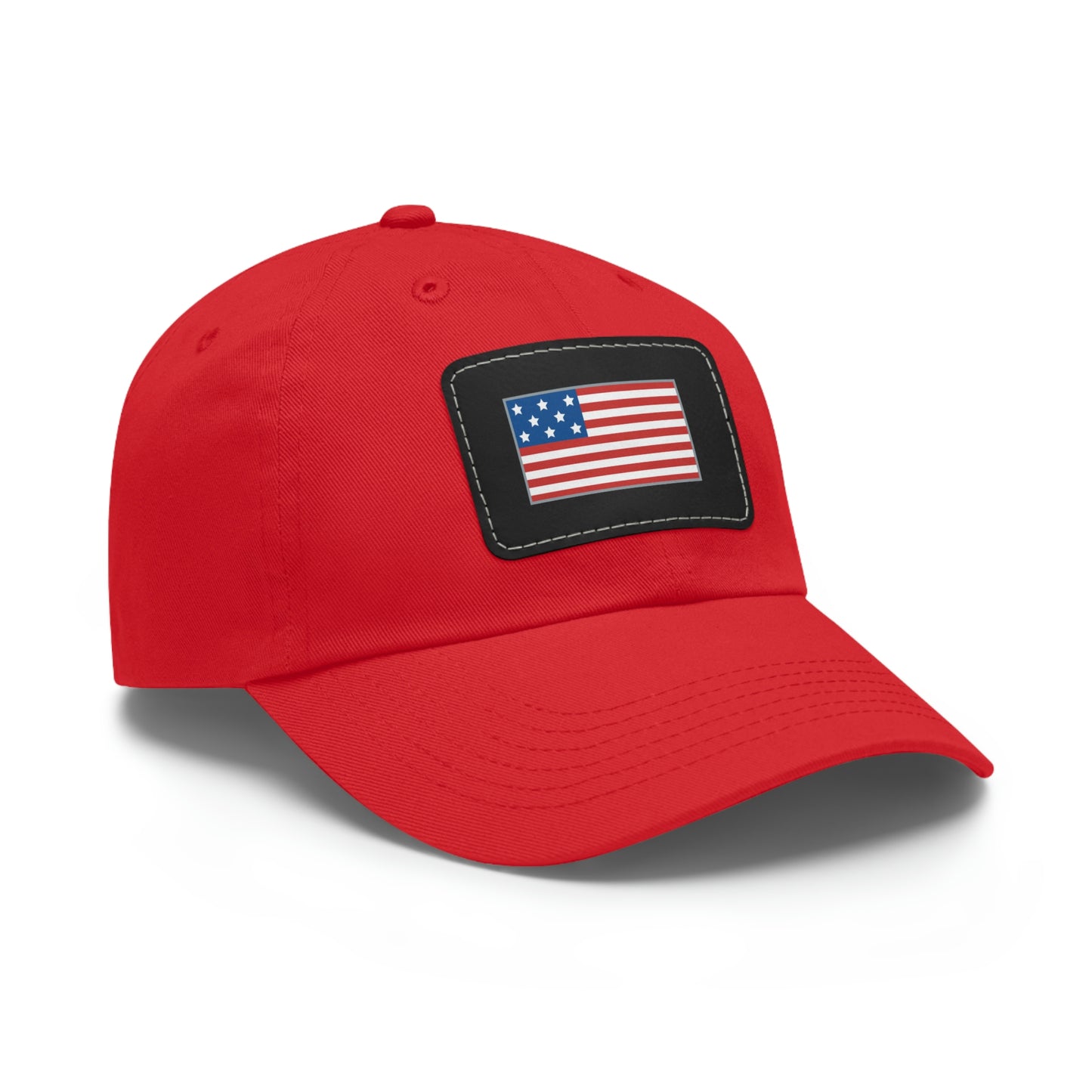 ALIVE HAT WITH LEATHER AMERICAN FLAG