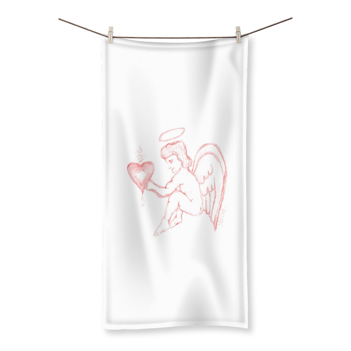 SACRED HEART ANGEL TOWEL