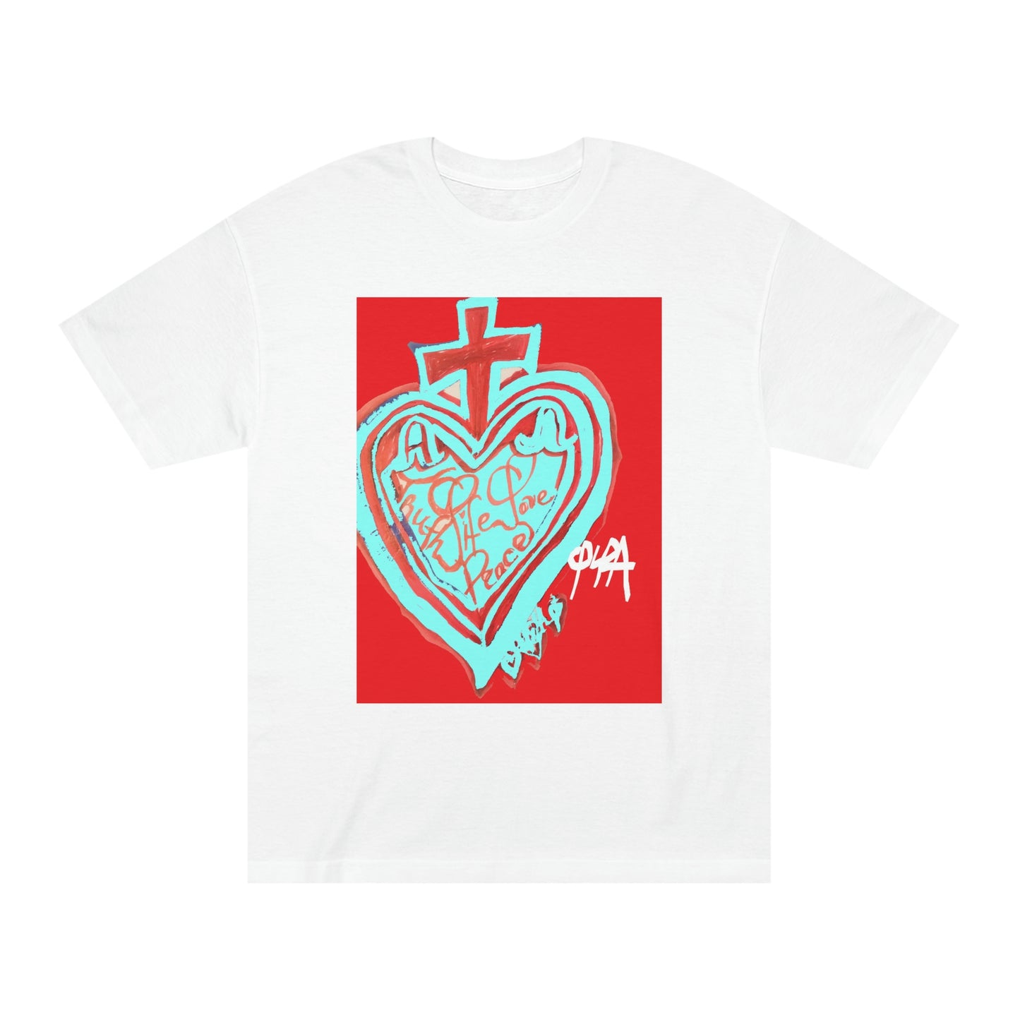 LIFE AND TRUTH PEACE AND LOVE SACRED HEART UNISEX CLASSIC TEE