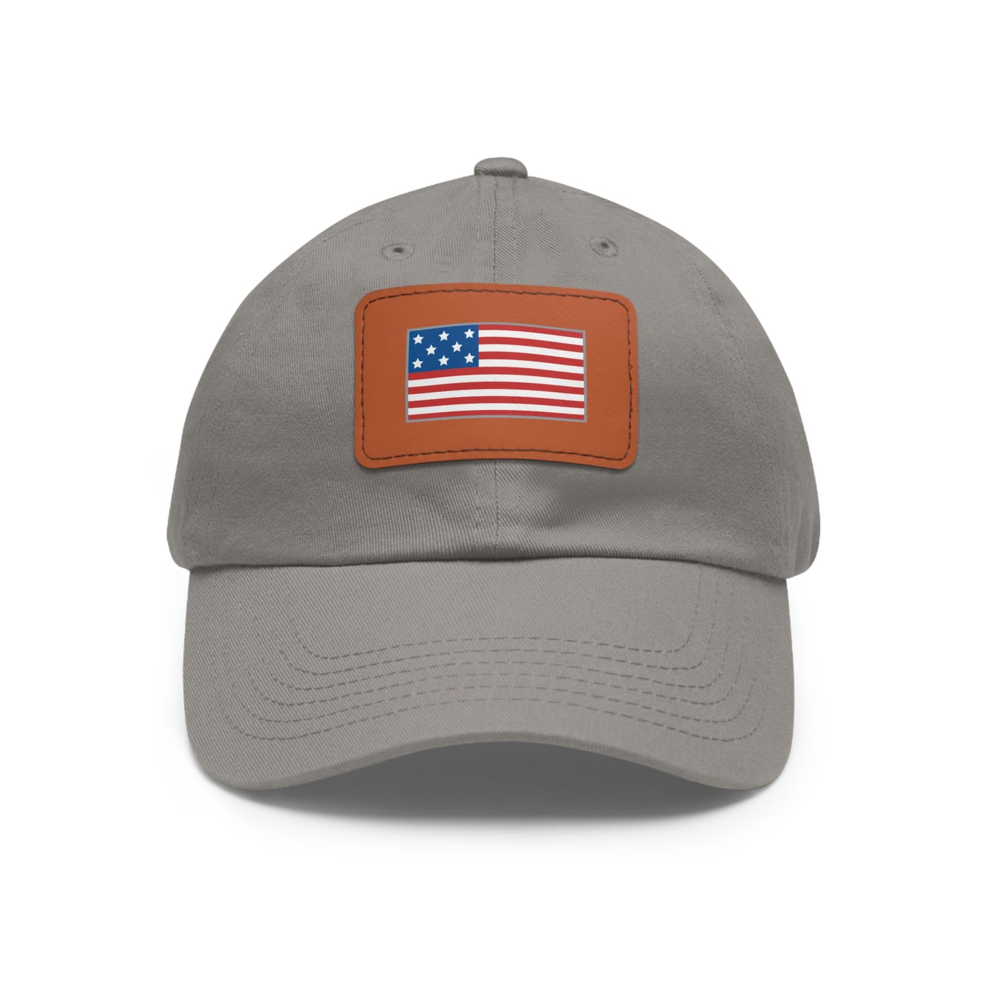 ALIVE HAT WITH LEATHER AMERICAN FLAG