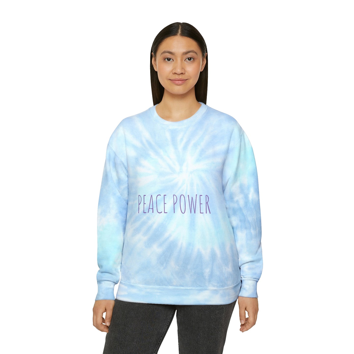 PEACE POWER UNISEX TIE-DYE SWEATSHIRT