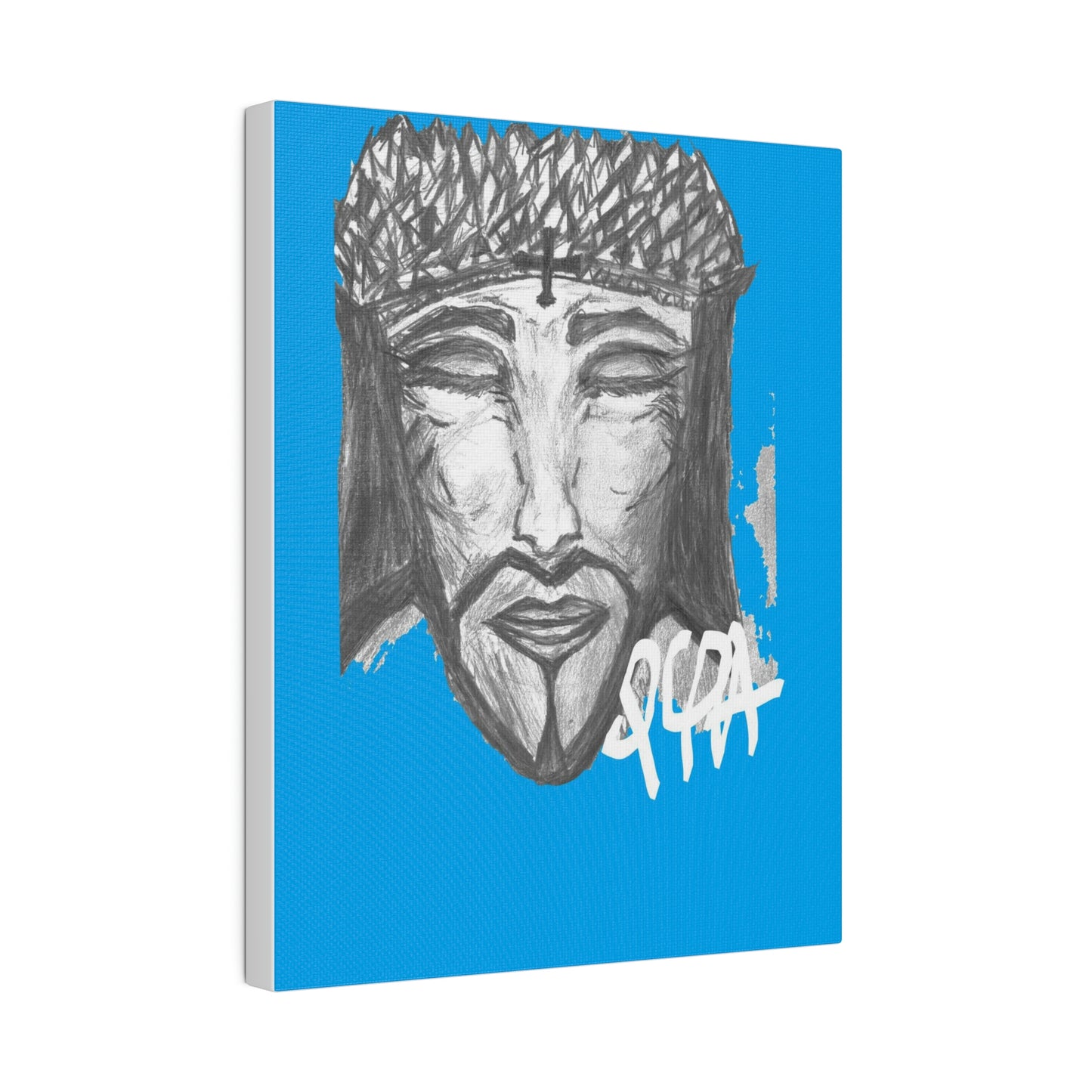 FACE OF JESUS CHRIST PRAYING TO THE FATHER LIVING WATERS CANVAS (Matte Canvas, Stretched, 0.75")