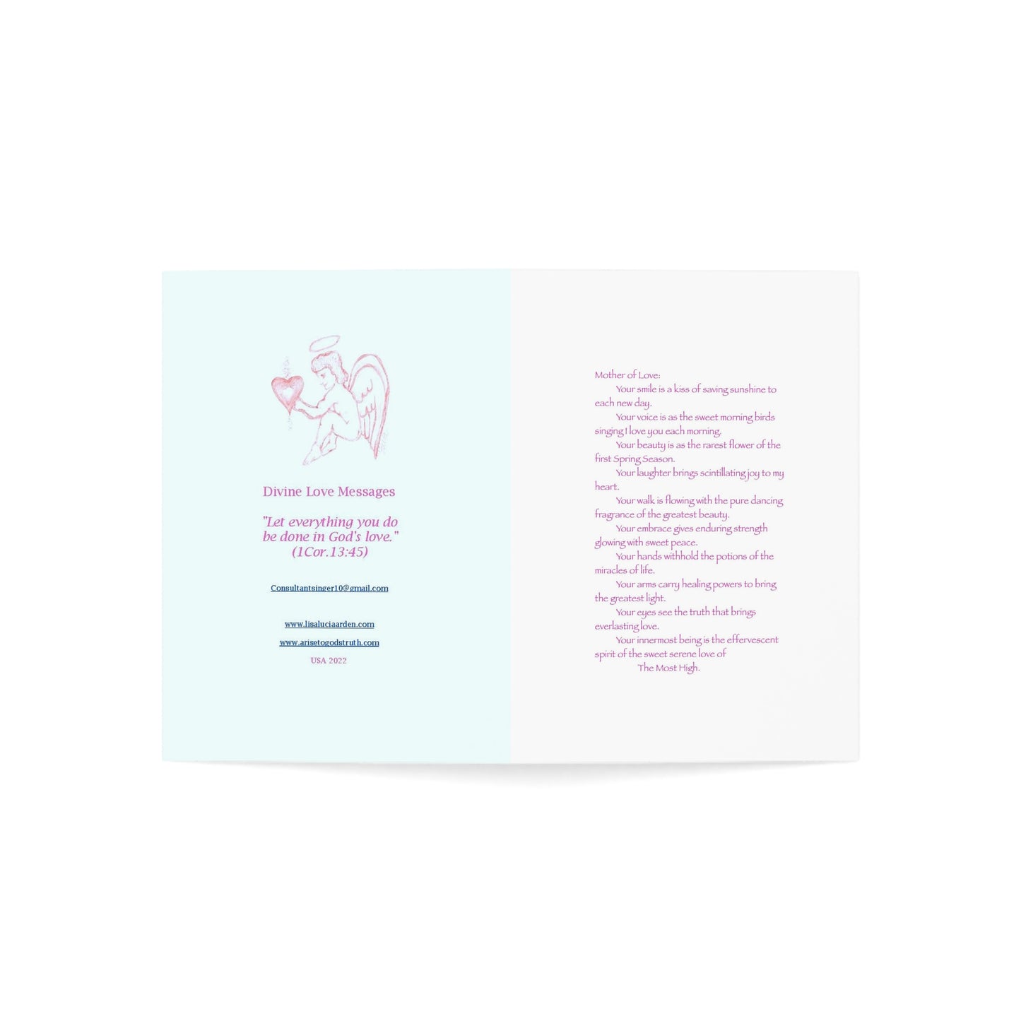 MOTHER OF LOVE CARD (Greeting Cards (1, 10, 30, and 50pcs))