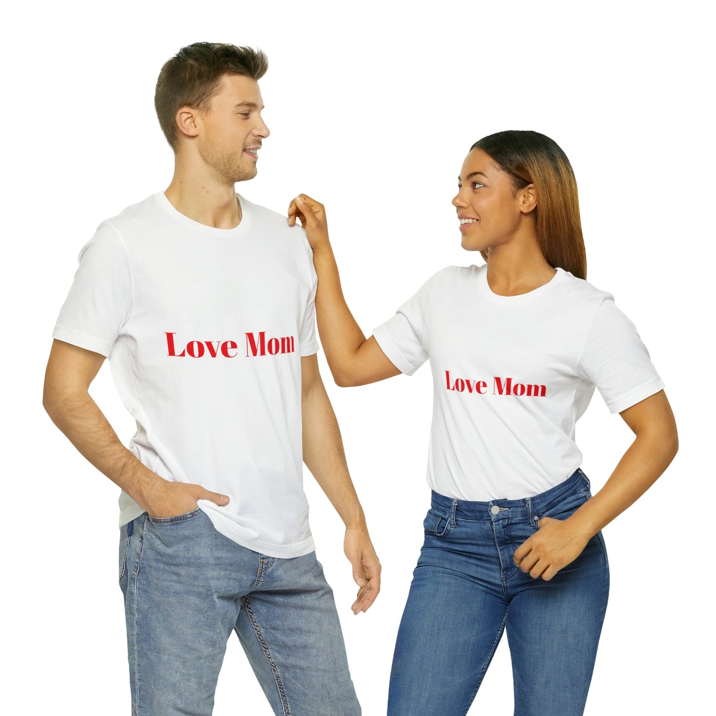 Love Mom Tee (Unisex Jersey Short Sleeve Tee)