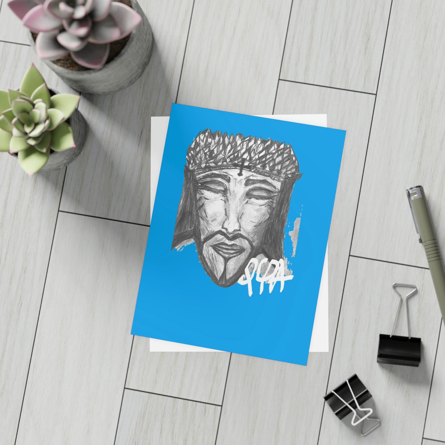 JESUS CHRIST PRAYING TO THE FATHER OF ABRAHAM CARDS (Greeting Card Bundles (10, 30, 50 pcs))