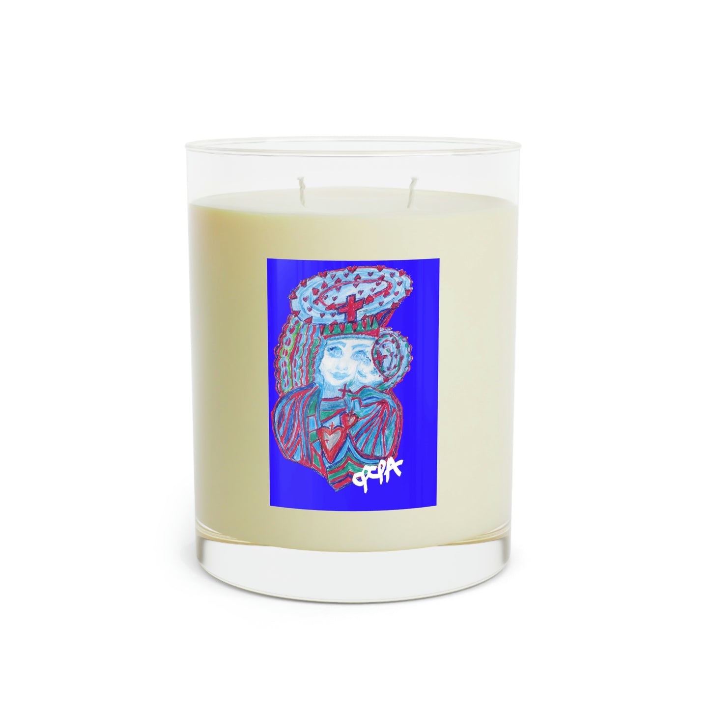 PRAYER MIRACLE STOP WAR VIRGIN  MARY AND JESUS (Scented Candle - Full Glass, 11oz)