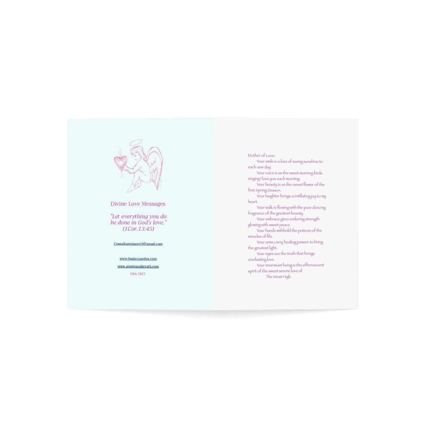 MOTHER OF LOVE CARD (Greeting Cards (1, 10, 30, and 50pcs))