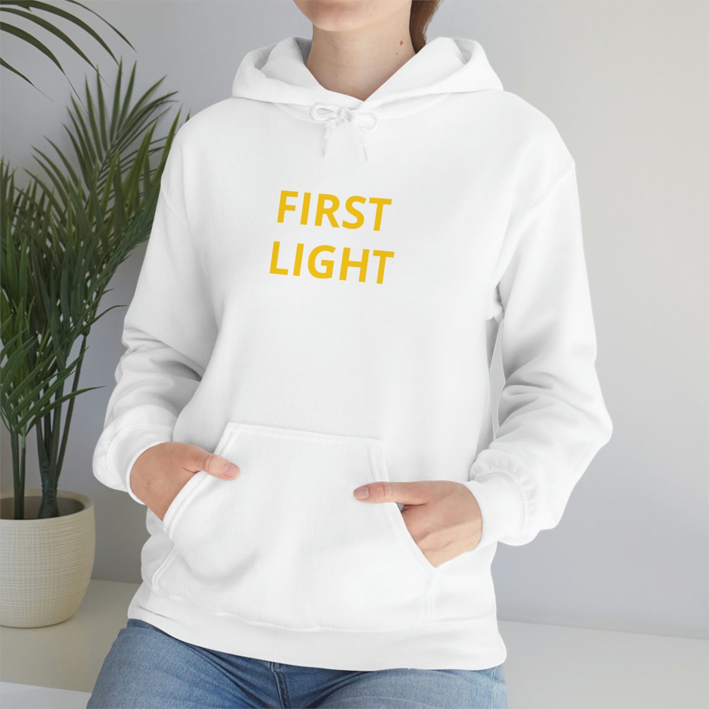 FIRST LIGHT SWEATSHIRT (Unisex Heavy Blend™ Hooded Sweatshirt)