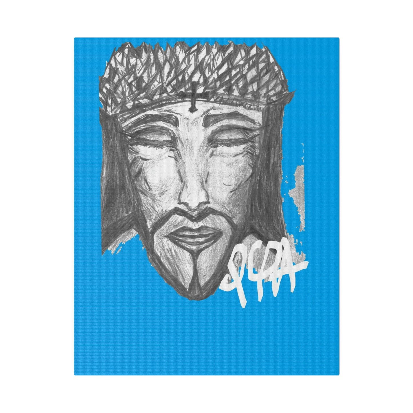 FACE OF JESUS CHRIST PRAYING TO THE FATHER LIVING WATERS CANVAS (Matte Canvas, Stretched, 0.75")