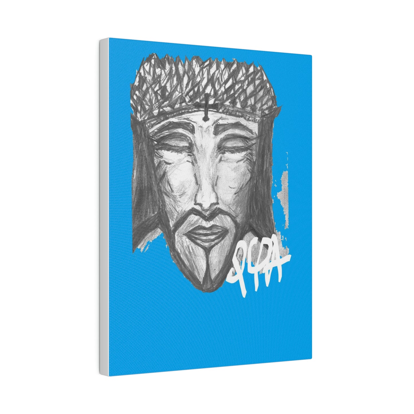 FACE OF JESUS CHRIST PRAYING TO THE FATHER LIVING WATERS CANVAS (Matte Canvas, Stretched, 0.75")