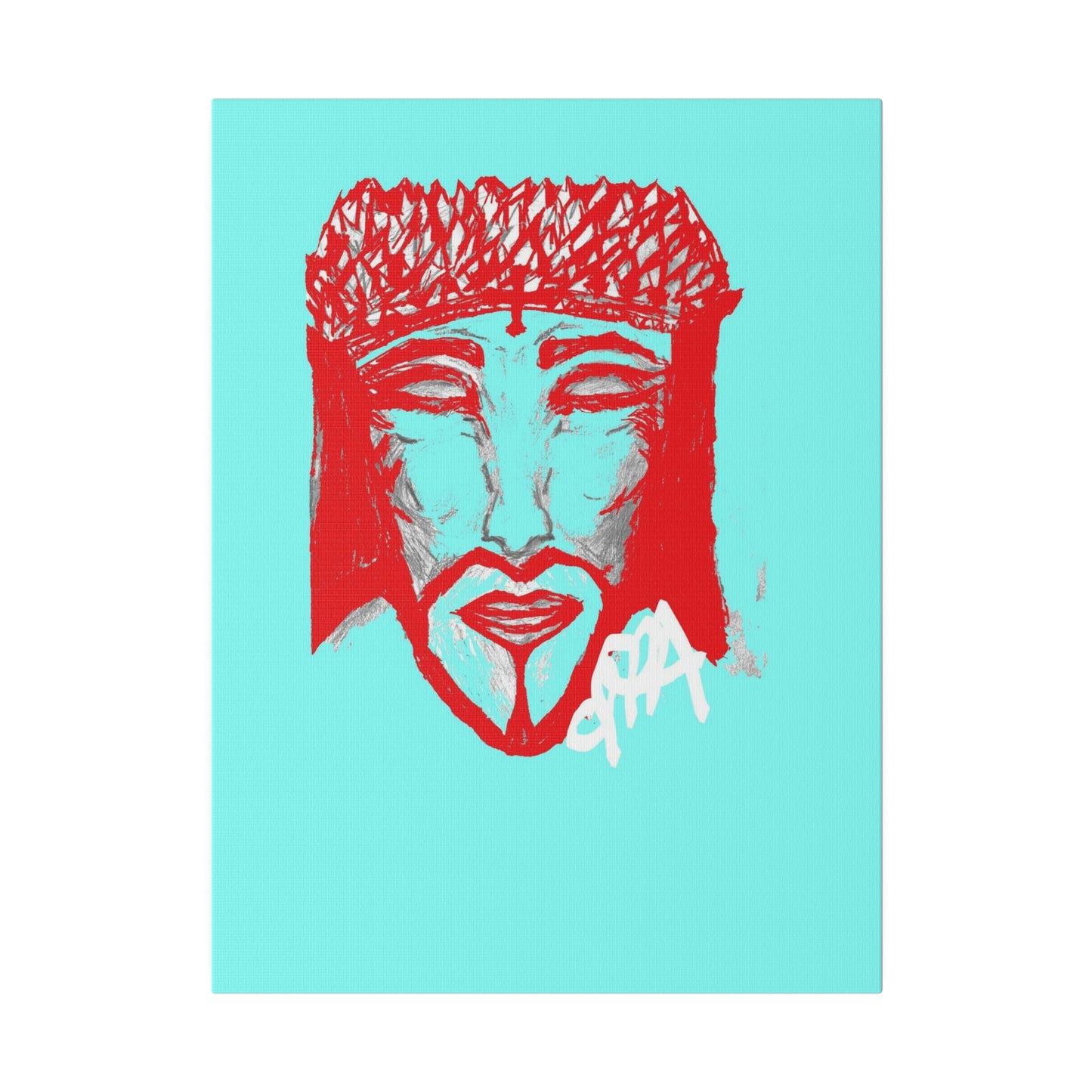 FACE OF JESUS PRAYING TO THE FATHER LIVING WATERS CANVAS (Matte Canvas, Stretched, 0.75")