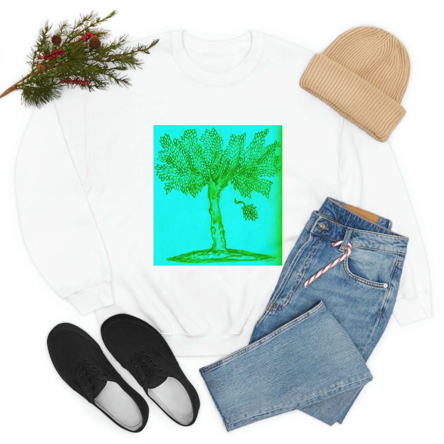 Unisex Heavy Blend™ Crewneck Sweatshirt TREE OF LIFE  OF VICTORY