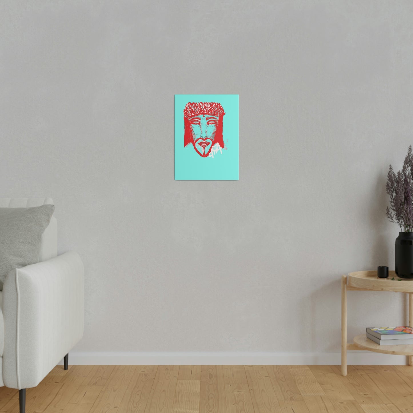 FACE OF JESUS PRAYING TO THE FATHER LIVING WATERS CANVAS (Matte Canvas, Stretched, 0.75")