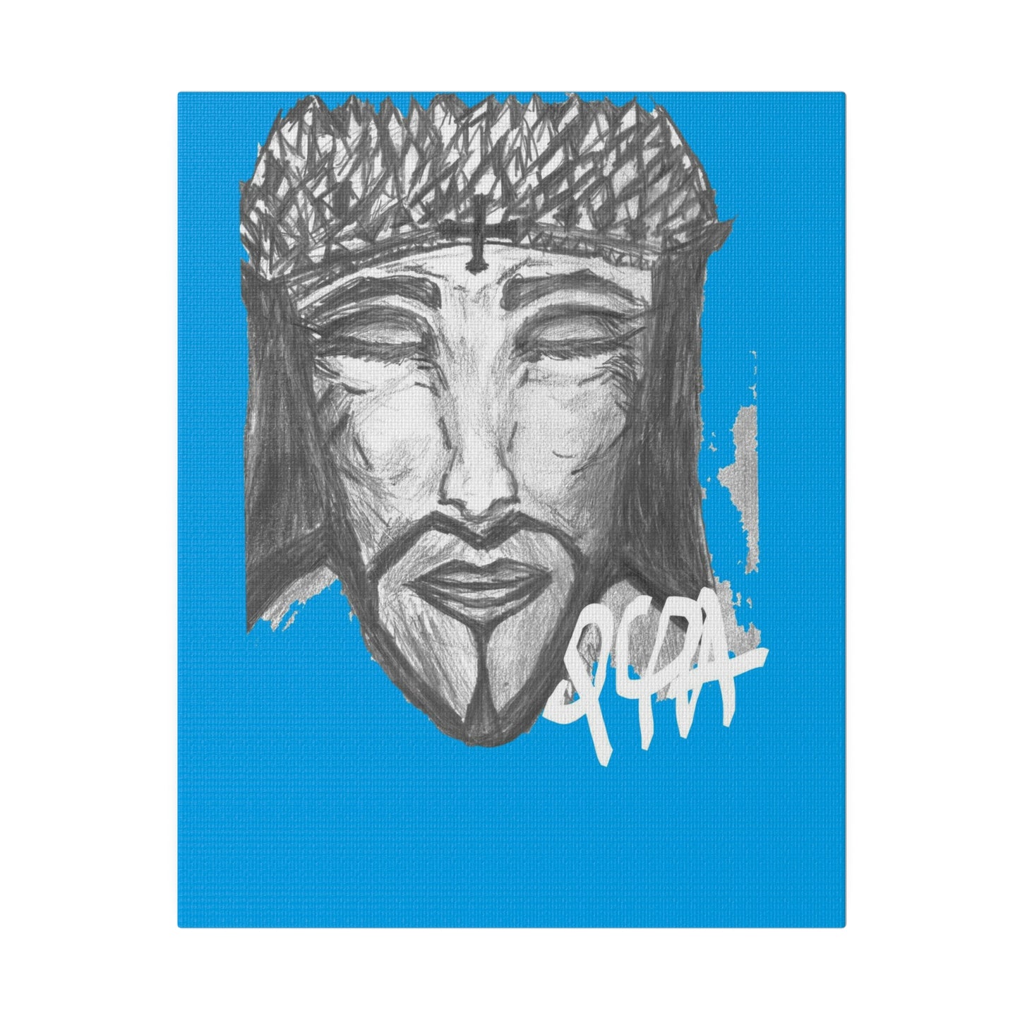 FACE OF JESUS CHRIST PRAYING TO THE FATHER LIVING WATERS CANVAS (Matte Canvas, Stretched, 0.75")