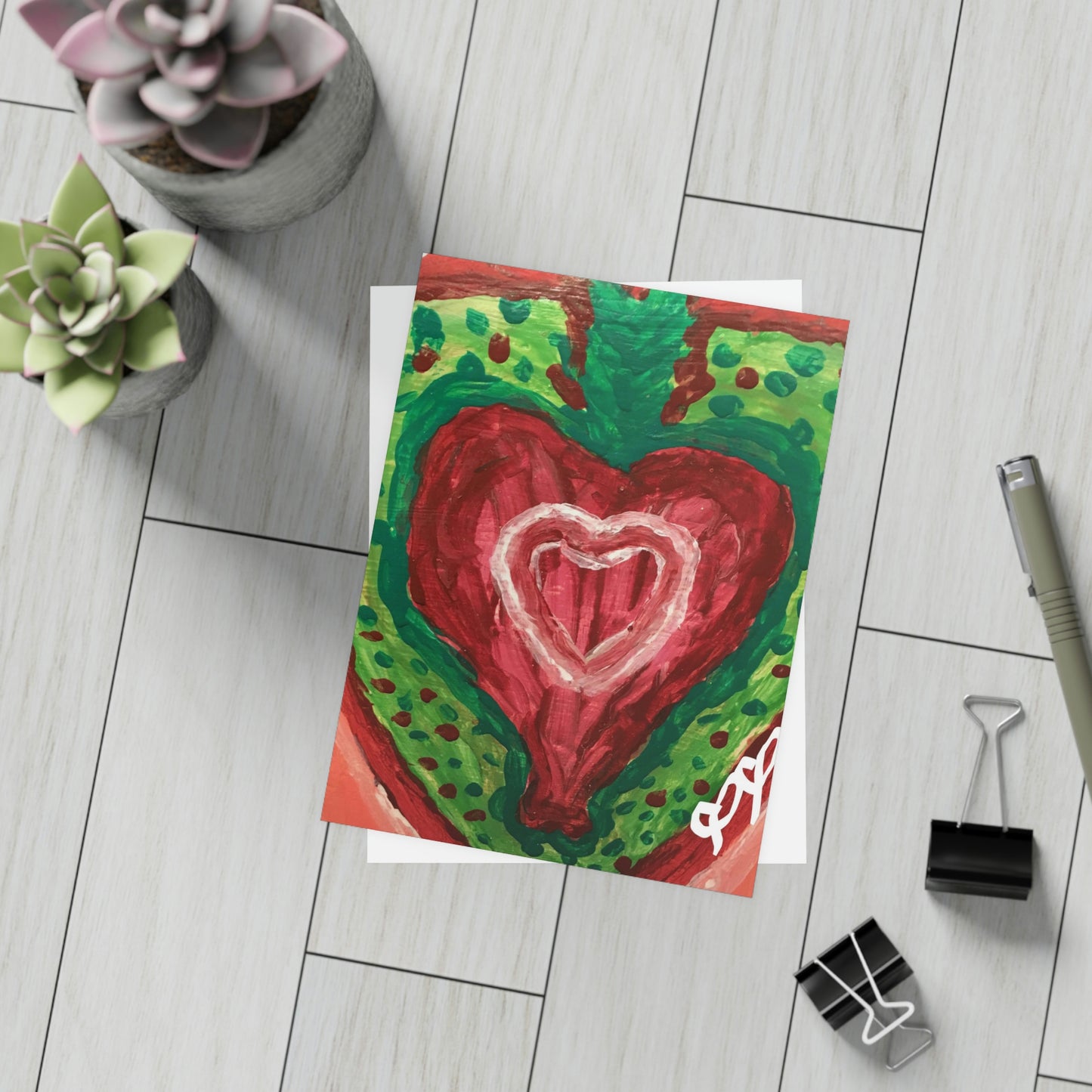 SACRED HEART OF THE SEED OF LIFE DAY CARDS (Greeting Card Bundles (10, 30, 50 pcs))