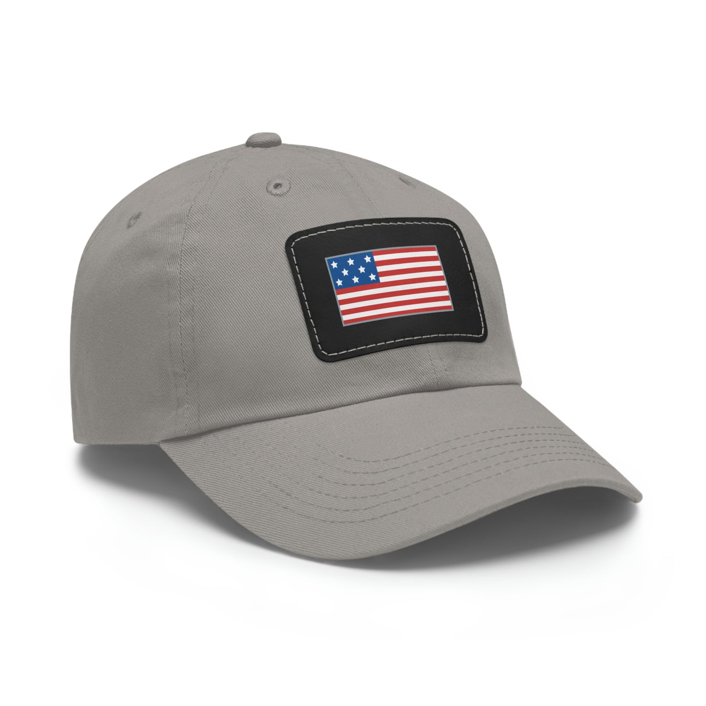 ALIVE HAT WITH LEATHER AMERICAN FLAG