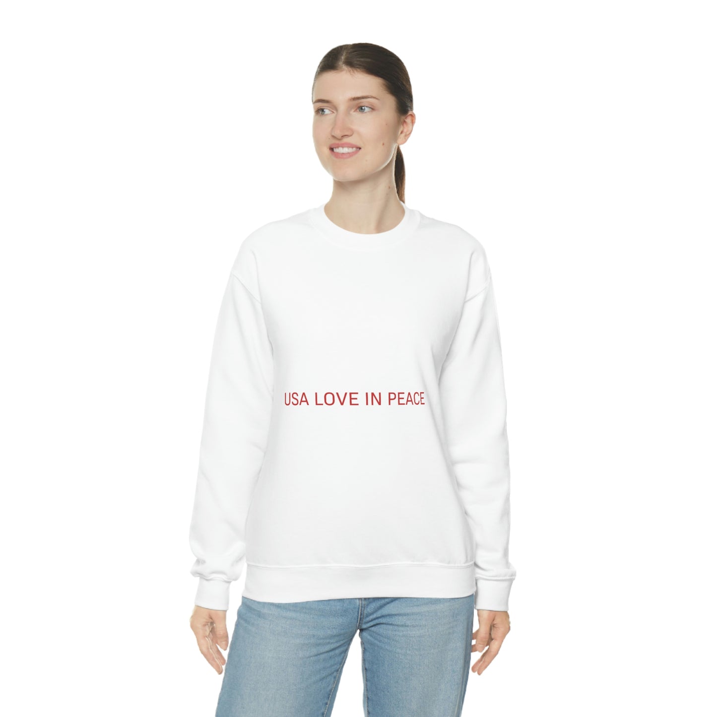 Unisex Heavy Blend™ Crewneck Sweatshirt  USA LOVE IN PEACE