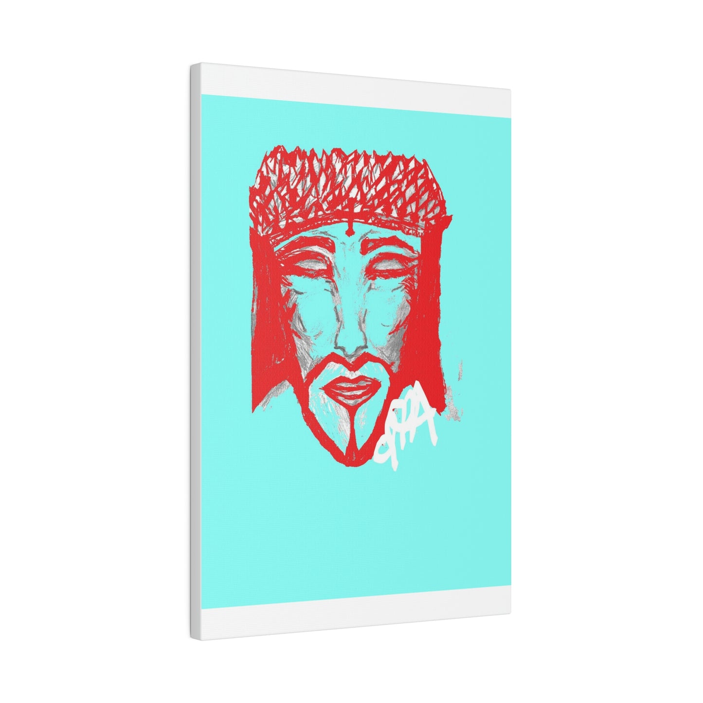 FACE OF JESUS PRAYING TO THE FATHER LIVING WATERS CANVAS (Matte Canvas, Stretched, 0.75")