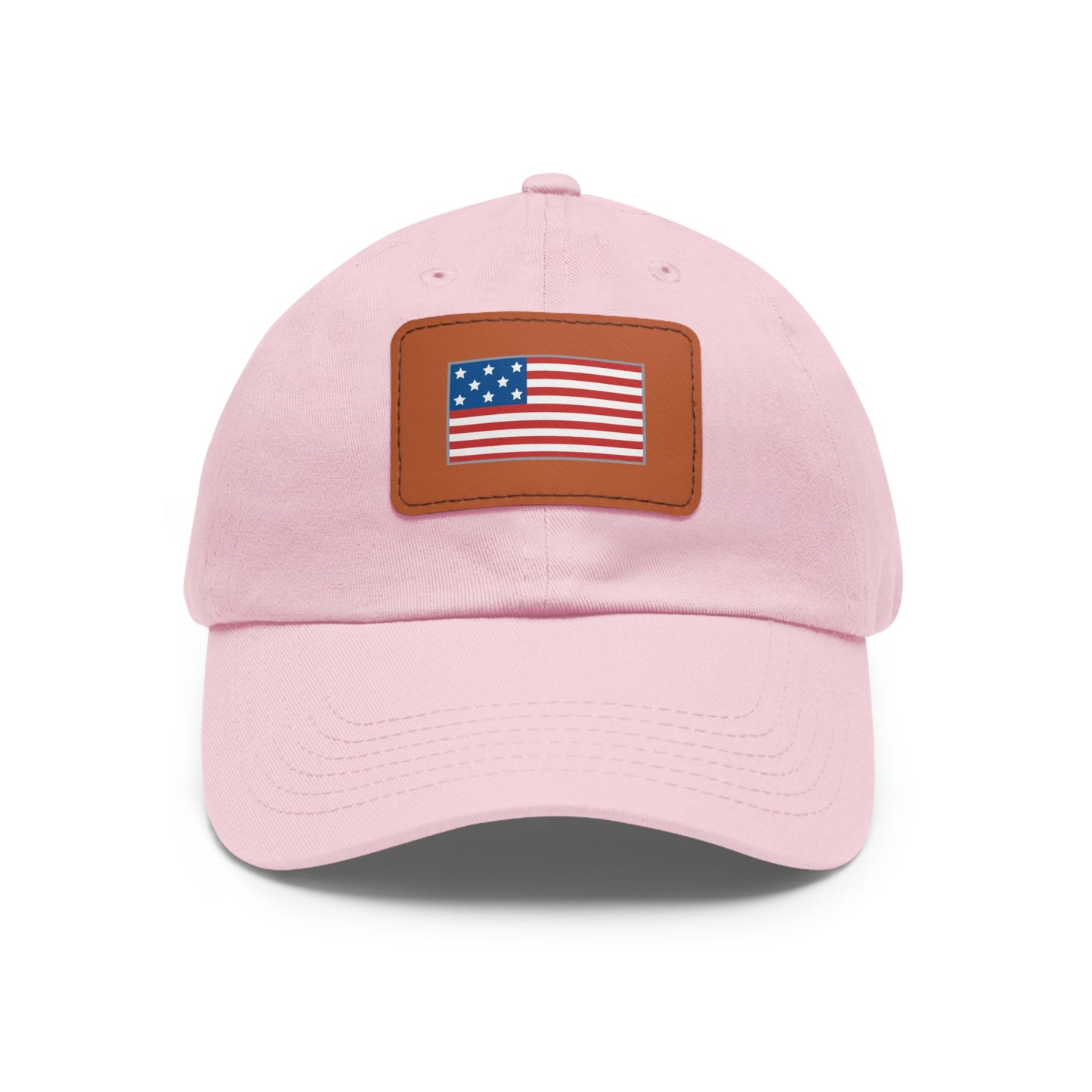 ALIVE HAT WITH LEATHER AMERICAN FLAG