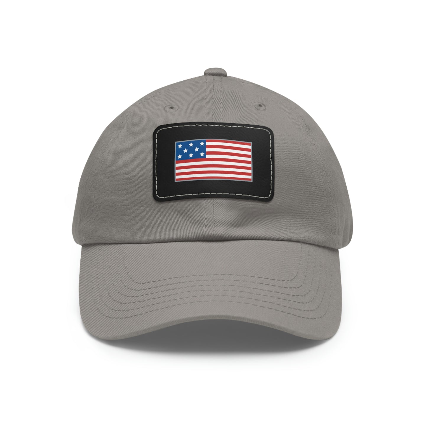 ALIVE HAT WITH LEATHER AMERICAN FLAG