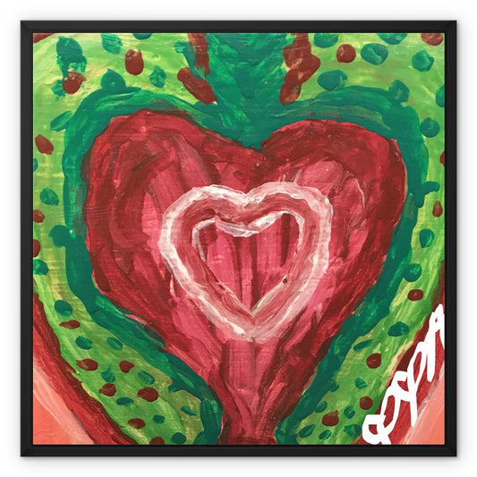 SACRED HEART OF THE SEED OF LIFE FRAMED CANVAS