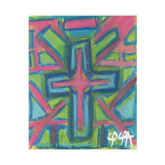 FINE ART RESURRECTION LIFE CROSS CANVAS (Matte Canvas, Stretched, 0.75")