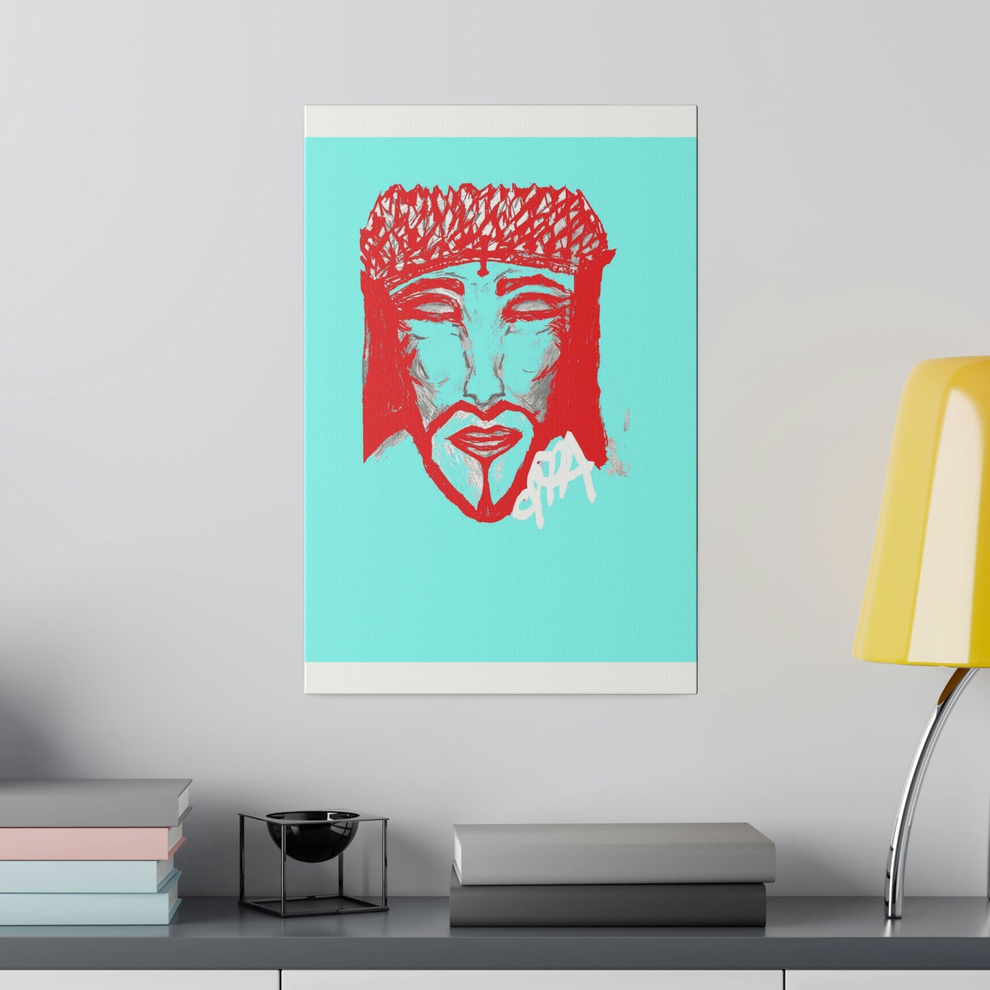 FACE OF JESUS PRAYING TO THE FATHER LIVING WATERS CANVAS (Matte Canvas, Stretched, 0.75")