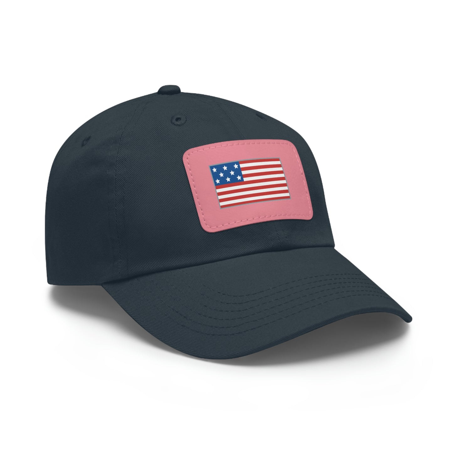 ALIVE HAT WITH LEATHER AMERICAN FLAG