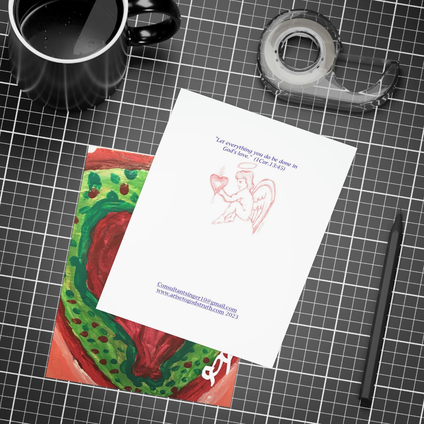 SACRED HEART OF THE SEED OF LIFE DAY CARDS (Greeting Card Bundles (10, 30, 50 pcs))