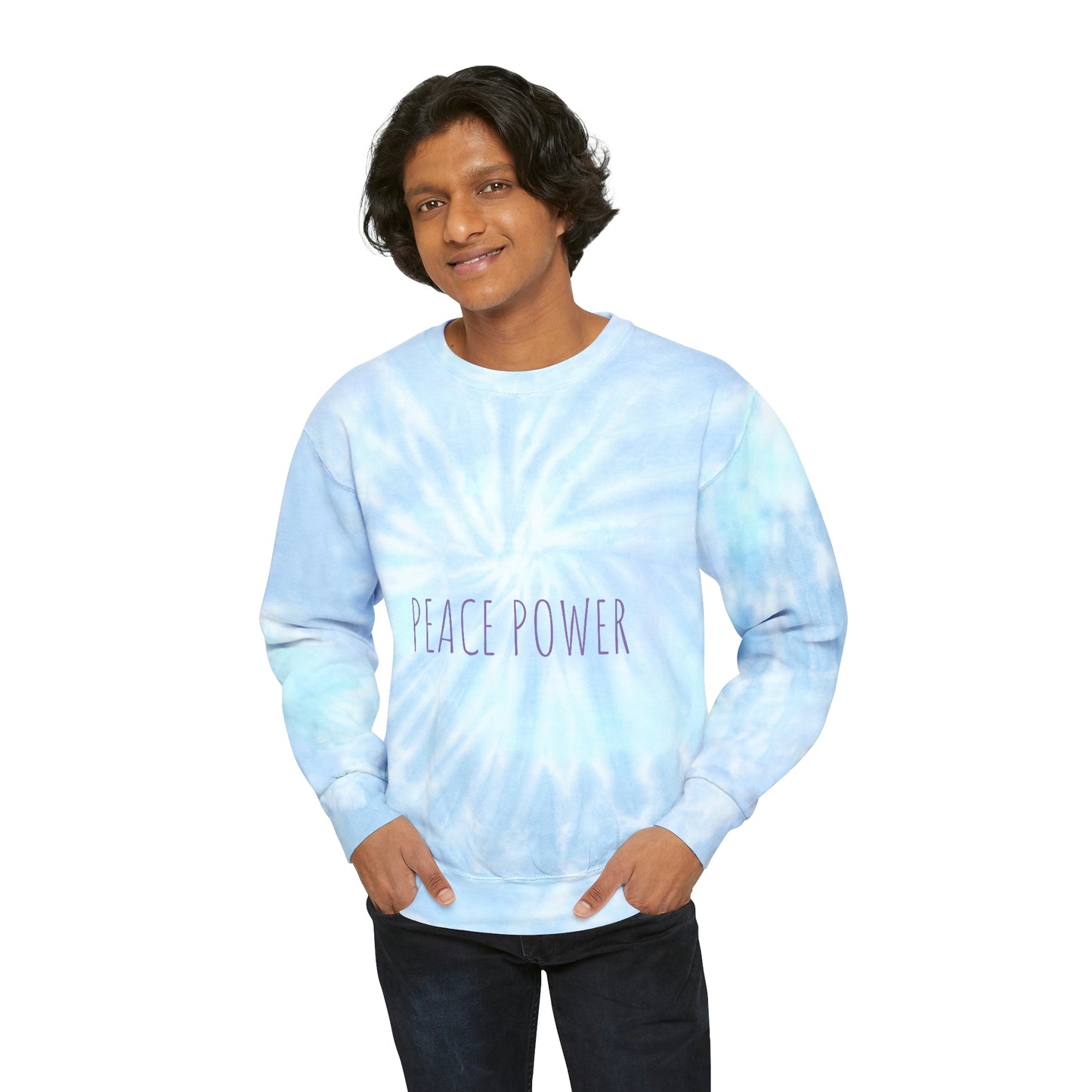 PEACE POWER UNISEX TIE-DYE SWEATSHIRT