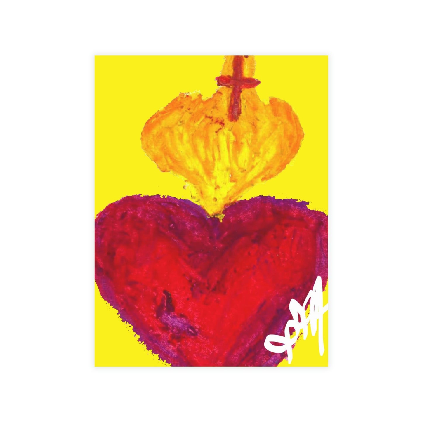 SACRED HEART OF HEAVENLY CARD (Greeting Card Bundles (10, 30, 50 pcs))