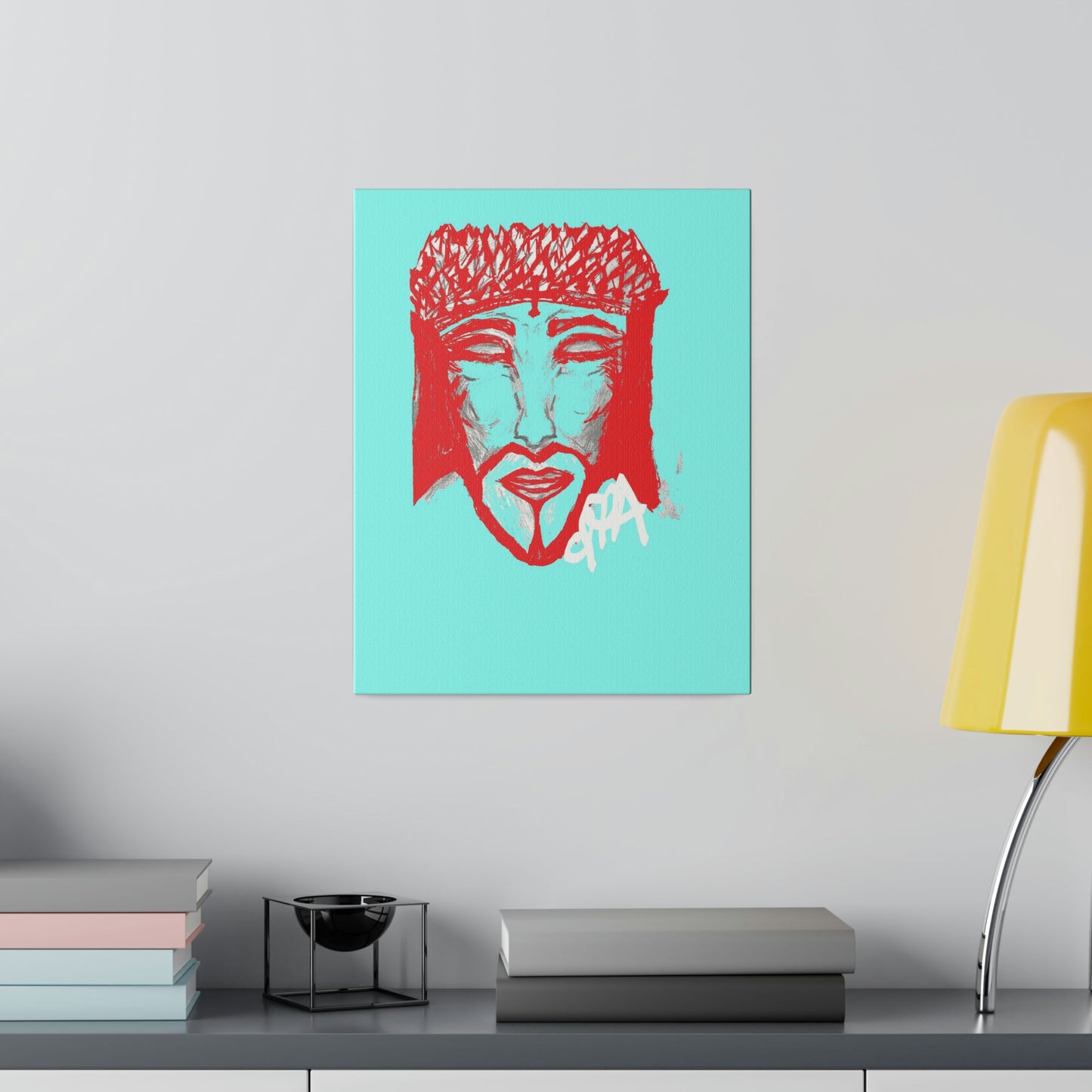 FACE OF JESUS PRAYING TO THE FATHER LIVING WATERS CANVAS (Matte Canvas, Stretched, 0.75")