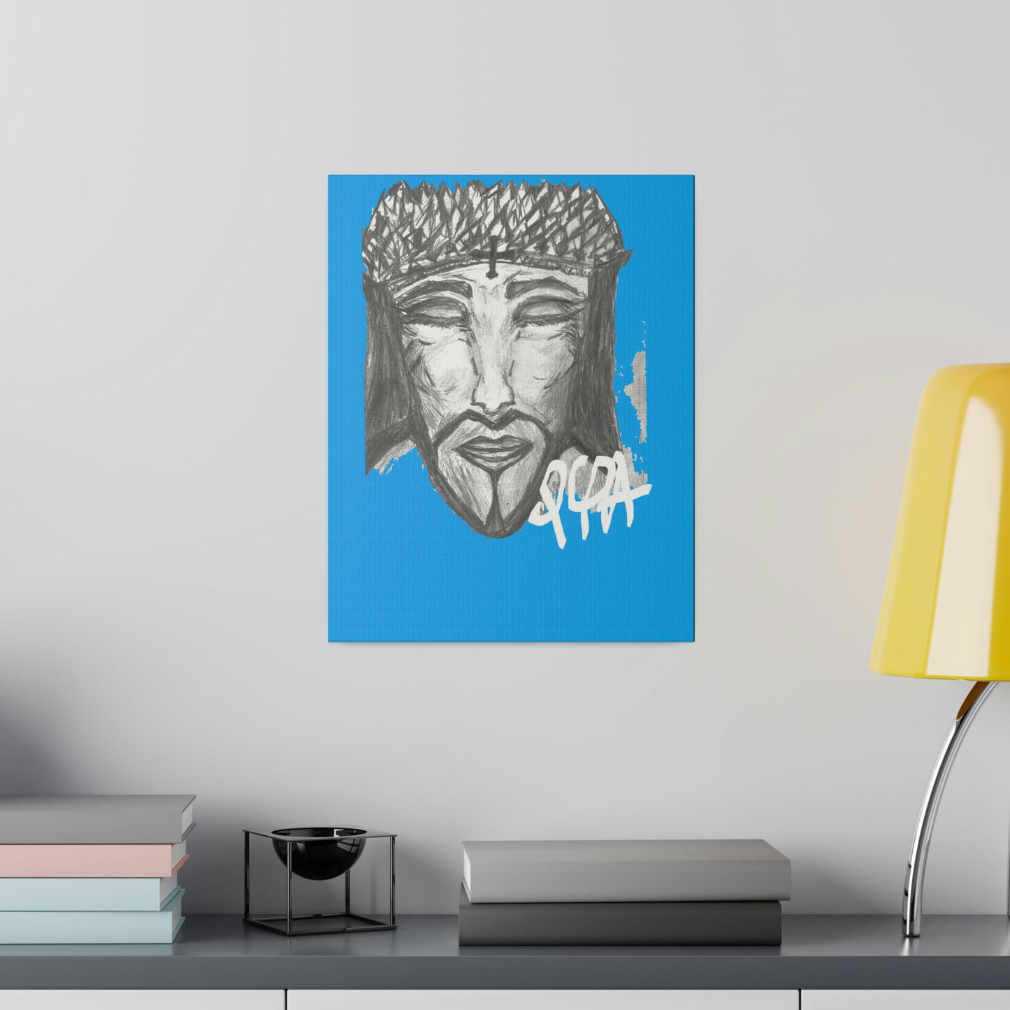 FACE OF JESUS CHRIST PRAYING TO THE FATHER LIVING WATERS CANVAS (Matte Canvas, Stretched, 0.75")