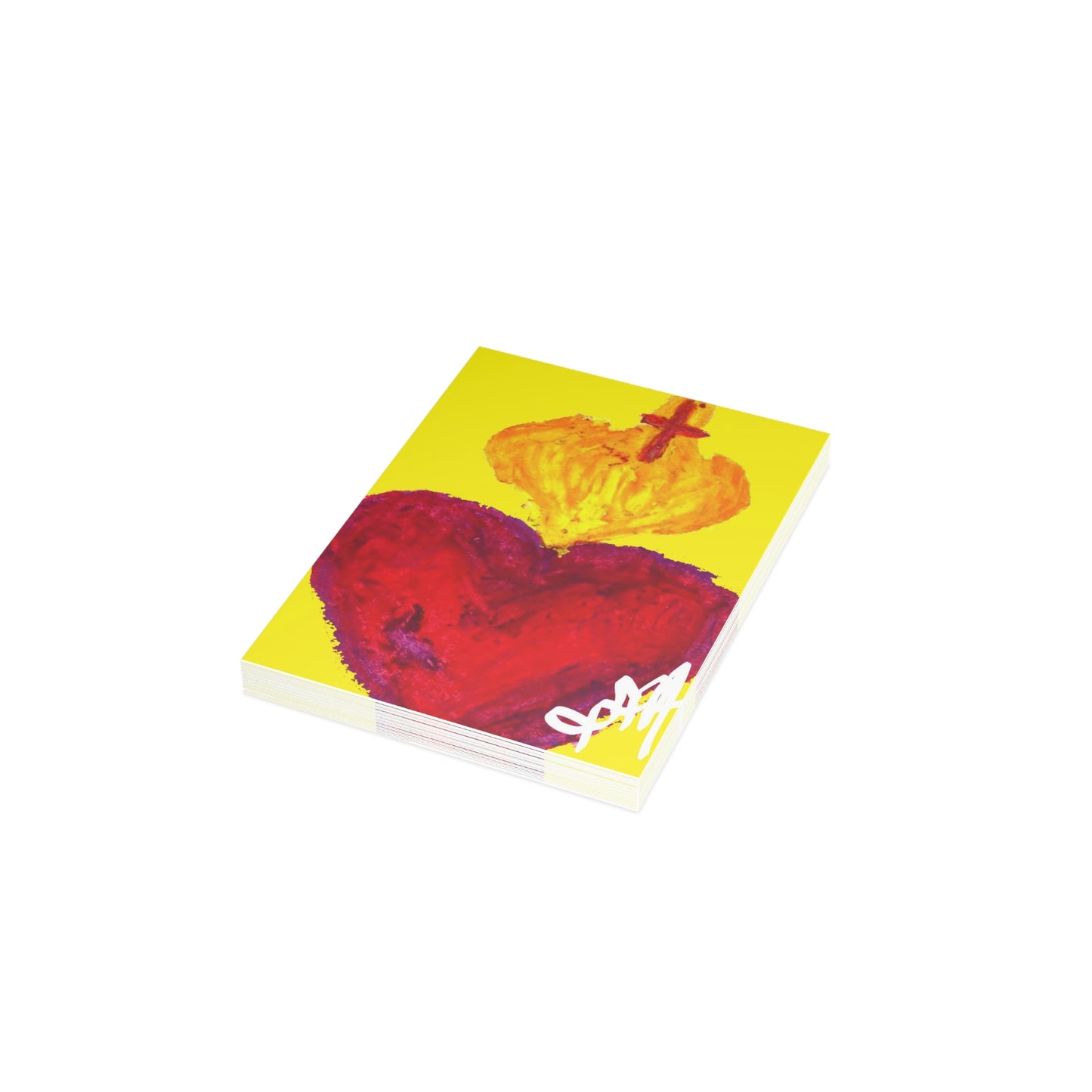 SACRED HEART OF HEAVENLY CARD (Greeting Card Bundles (10, 30, 50 pcs))