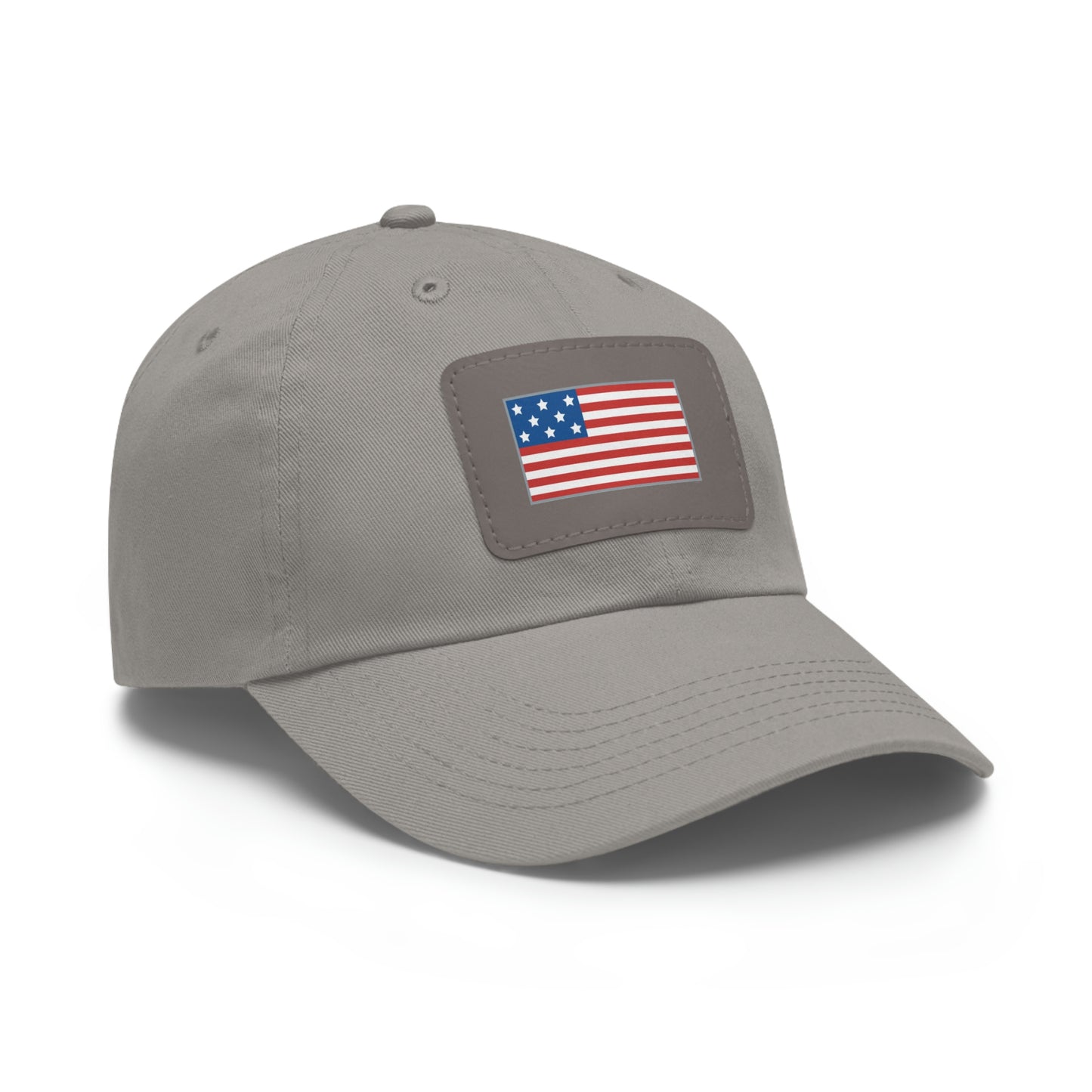 ALIVE HAT WITH LEATHER AMERICAN FLAG