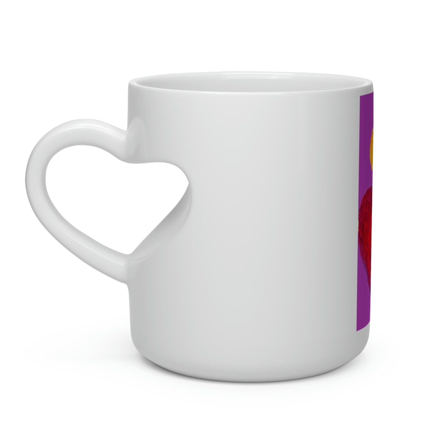 SACRED HEART HEAVELY PURPLE MUG (Heart Shape Mug)