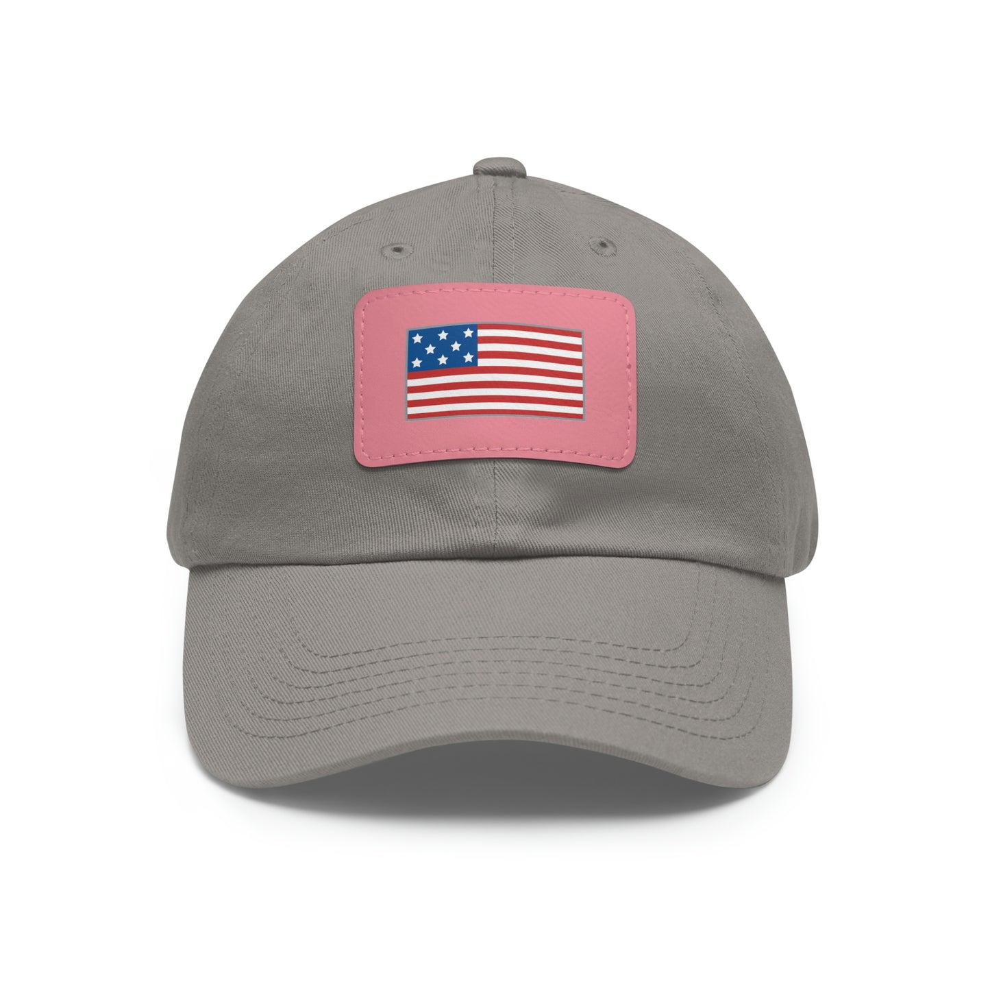 ALIVE HAT WITH LEATHER AMERICAN FLAG