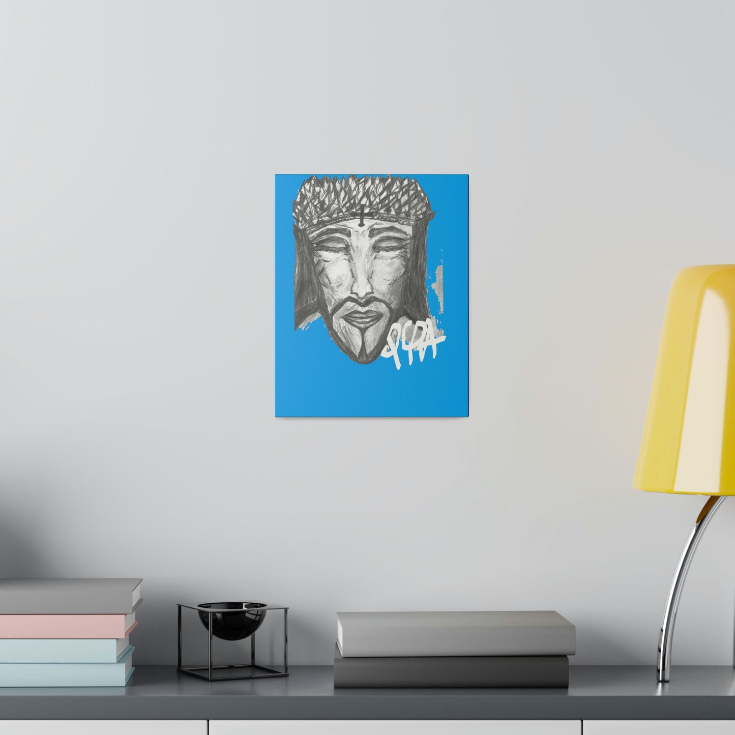 FACE OF JESUS CHRIST PRAYING TO THE FATHER LIVING WATERS CANVAS (Matte Canvas, Stretched, 0.75")