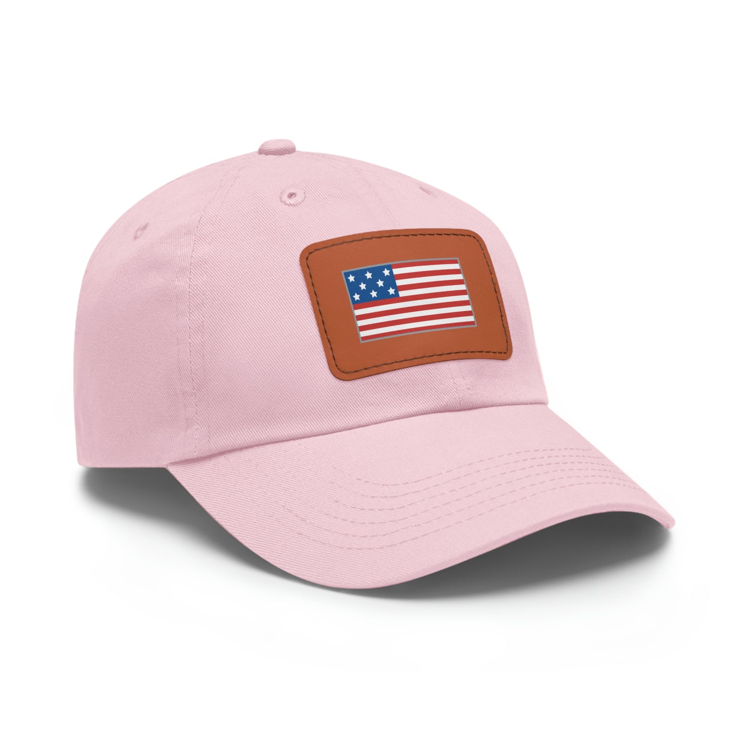 ALIVE HAT WITH LEATHER AMERICAN FLAG