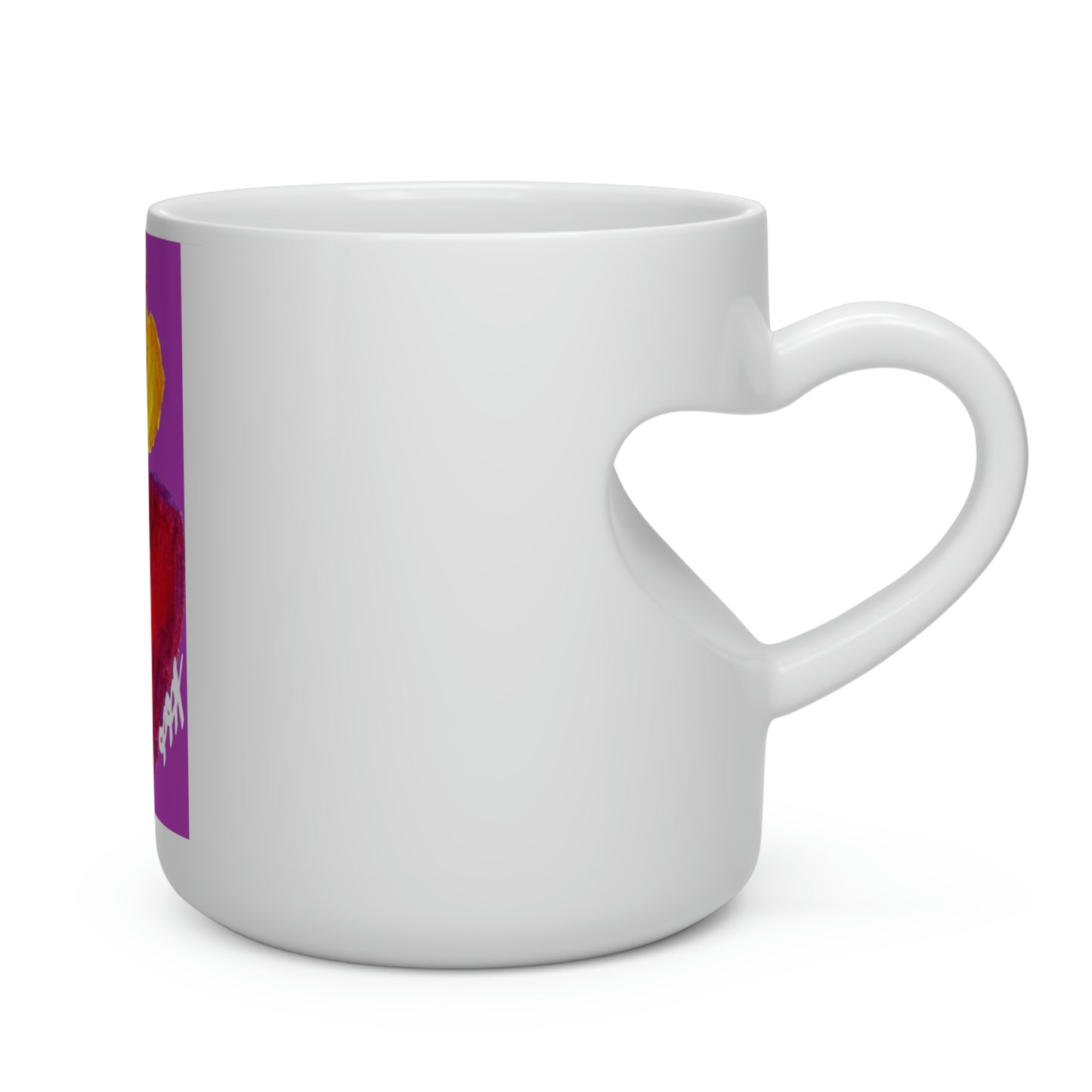 SACRED HEART HEAVELY PURPLE MUG (Heart Shape Mug)