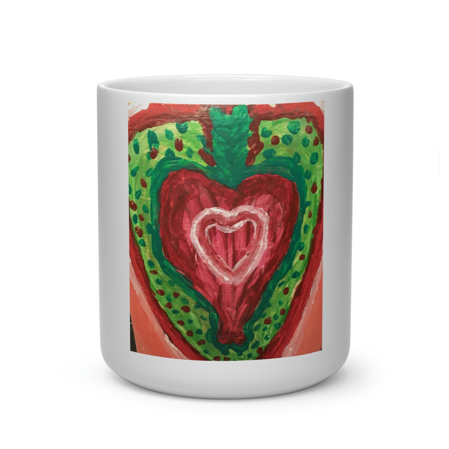 SACRED HEART OF SEED OF LOVE MUG (Heart Shape Mug)