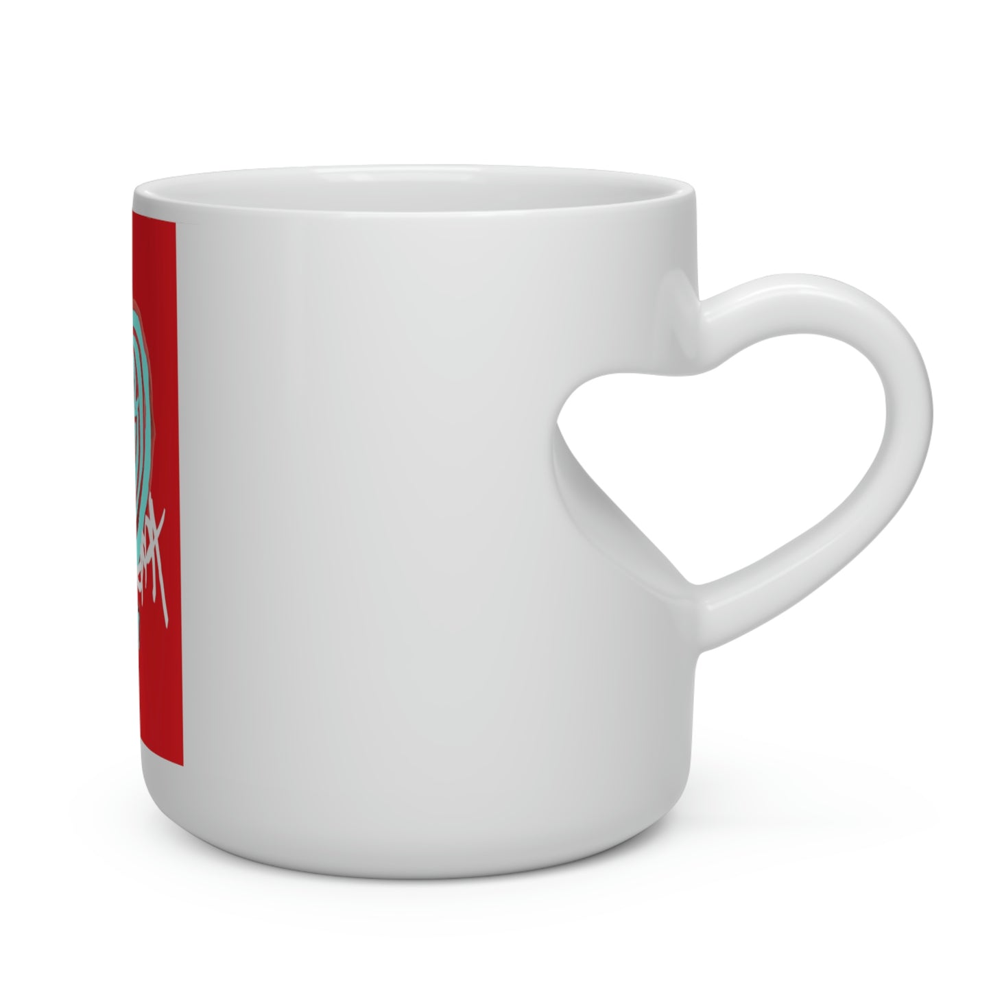 SACRED HEART OF LIFE AND JUSTICE AND HOPE AND FAITH MUG (Heart Shape Mug)