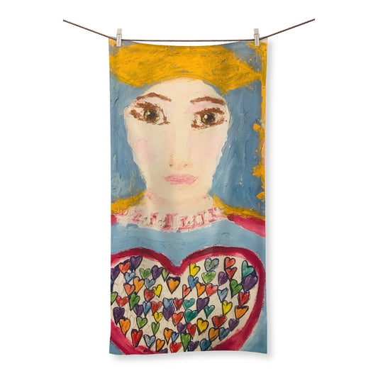 MARY OF SACRED HEART OF LOVE LIFE TOWEL