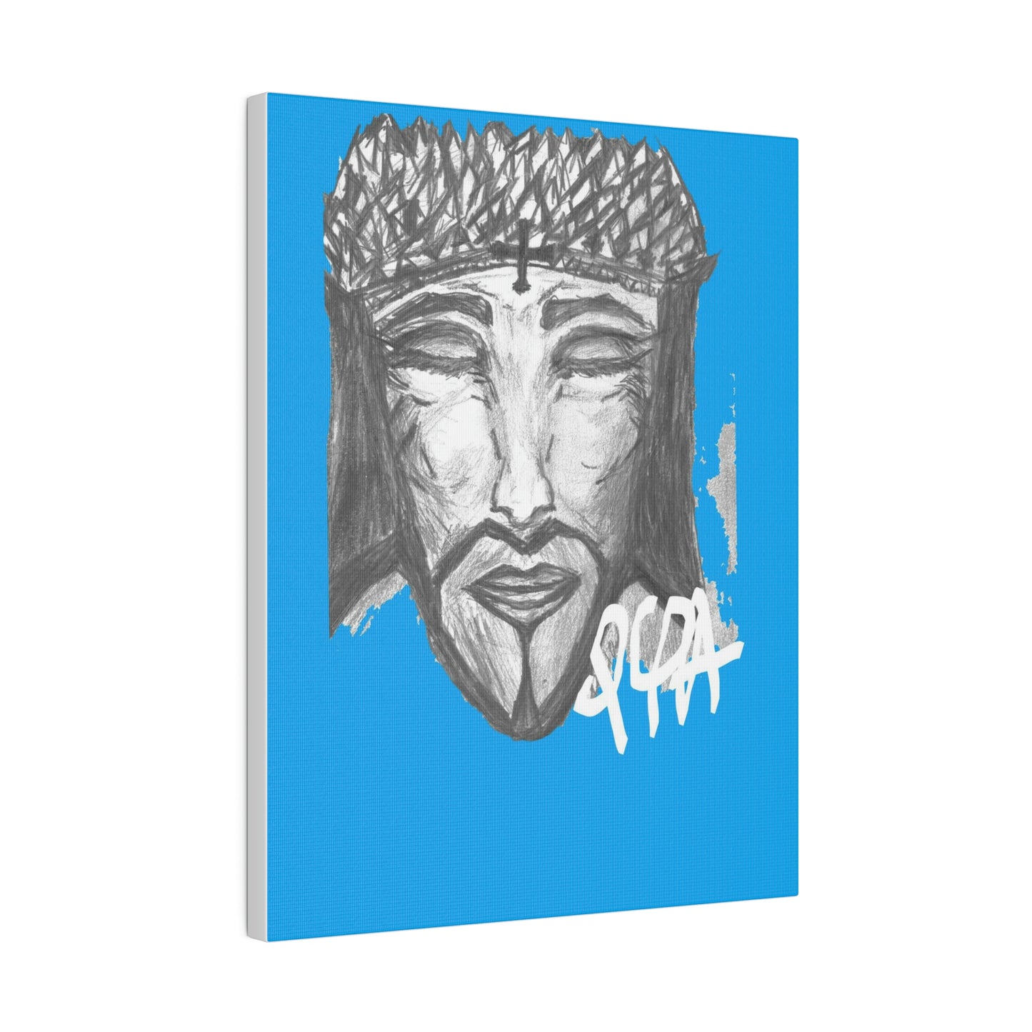 FACE OF JESUS CHRIST PRAYING TO THE FATHER LIVING WATERS CANVAS (Matte Canvas, Stretched, 0.75")