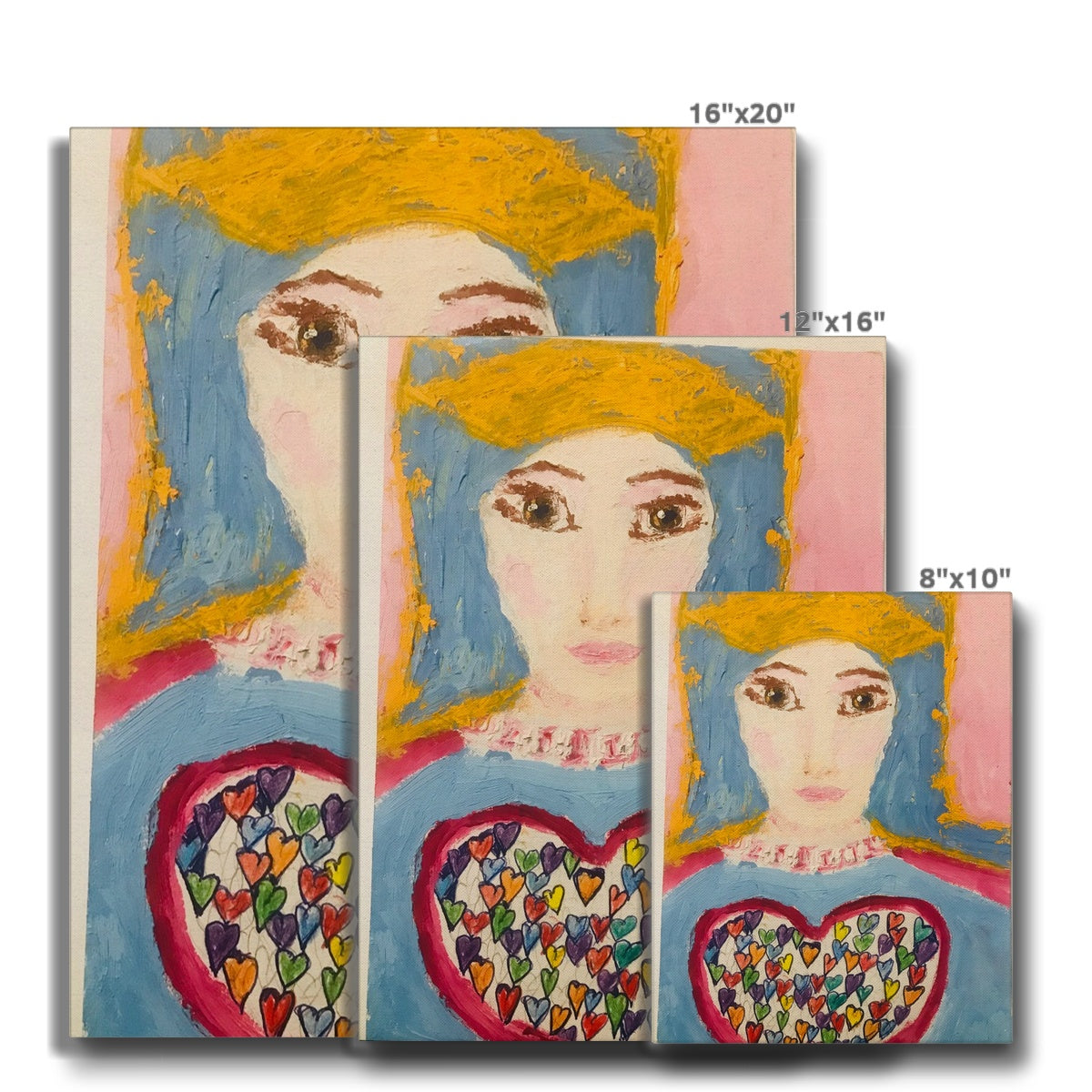 MARY OF SACRED HEART OF LOVE LIFE CANVAS