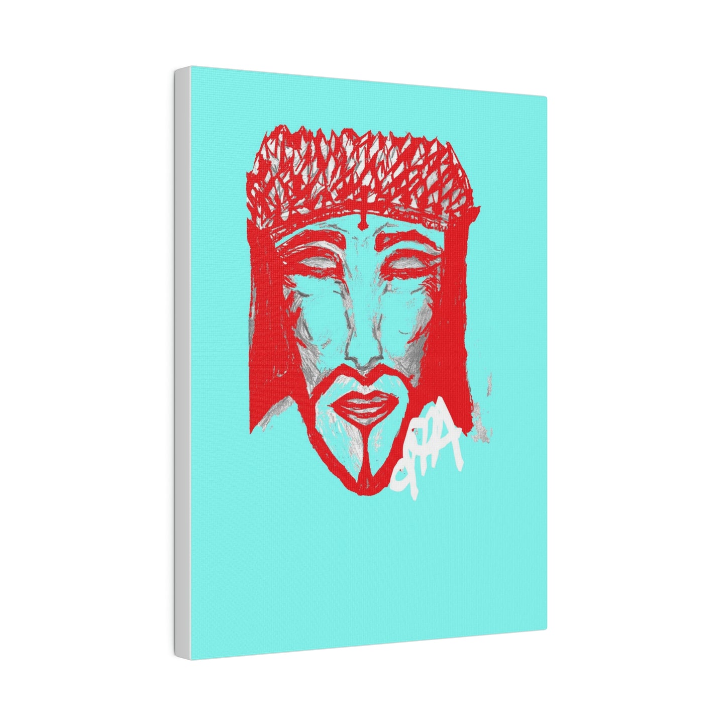 FACE OF JESUS PRAYING TO THE FATHER LIVING WATERS CANVAS (Matte Canvas, Stretched, 0.75")