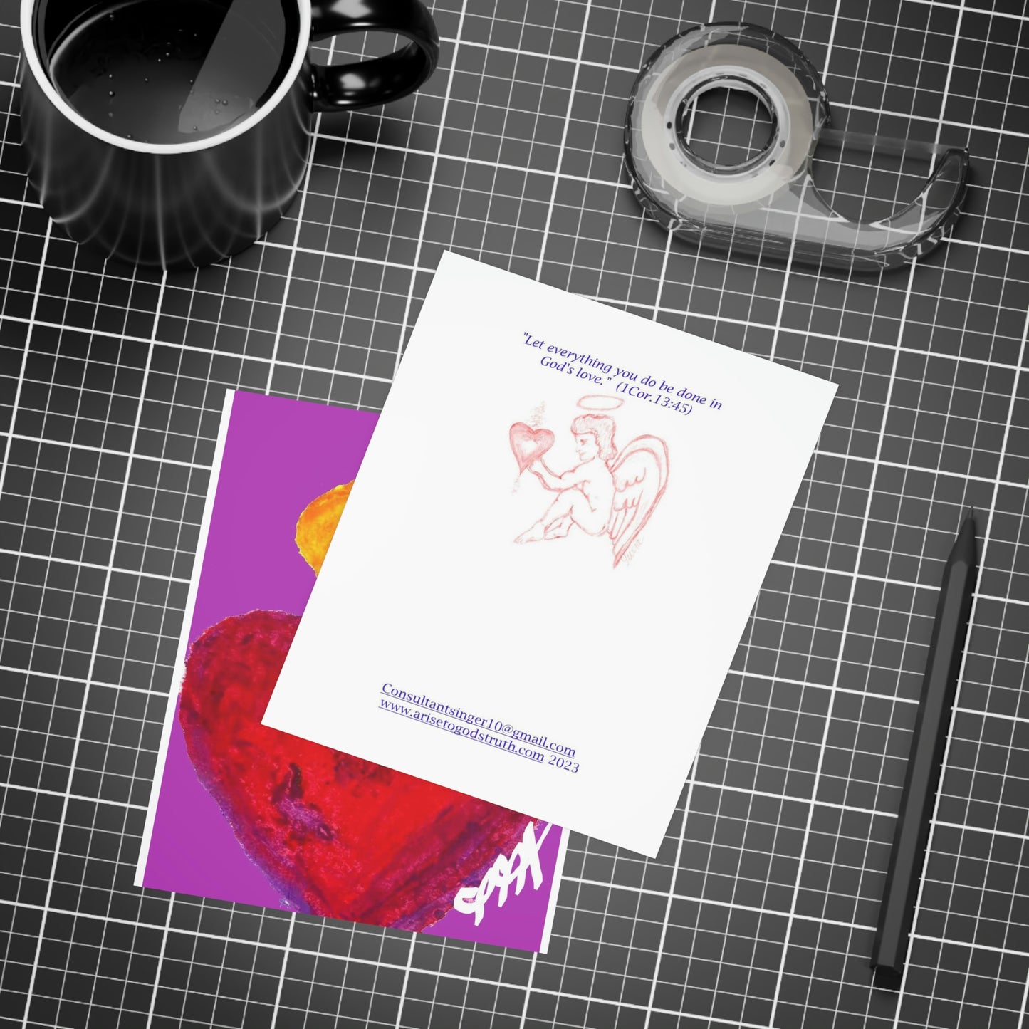 SACRED HEART PURPLE DAY CARDS (Greeting Card Bundles (10, 30, 50 pcs))