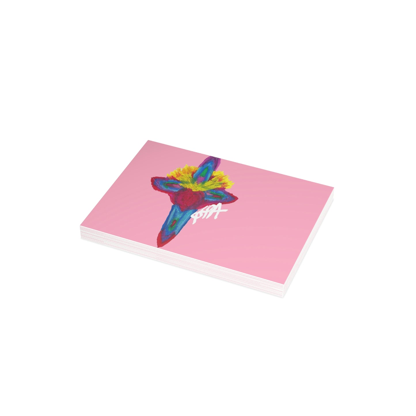 RESURRECTION CROSS SPIRITUAL PINK CARDS (Greeting Card Bundles (10, 30, 50 pcs))