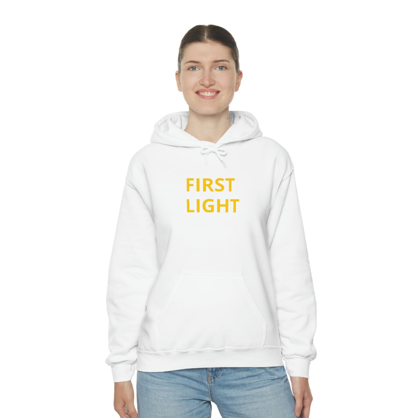 FIRST LIGHT SWEATSHIRT (Unisex Heavy Blend™ Hooded Sweatshirt)