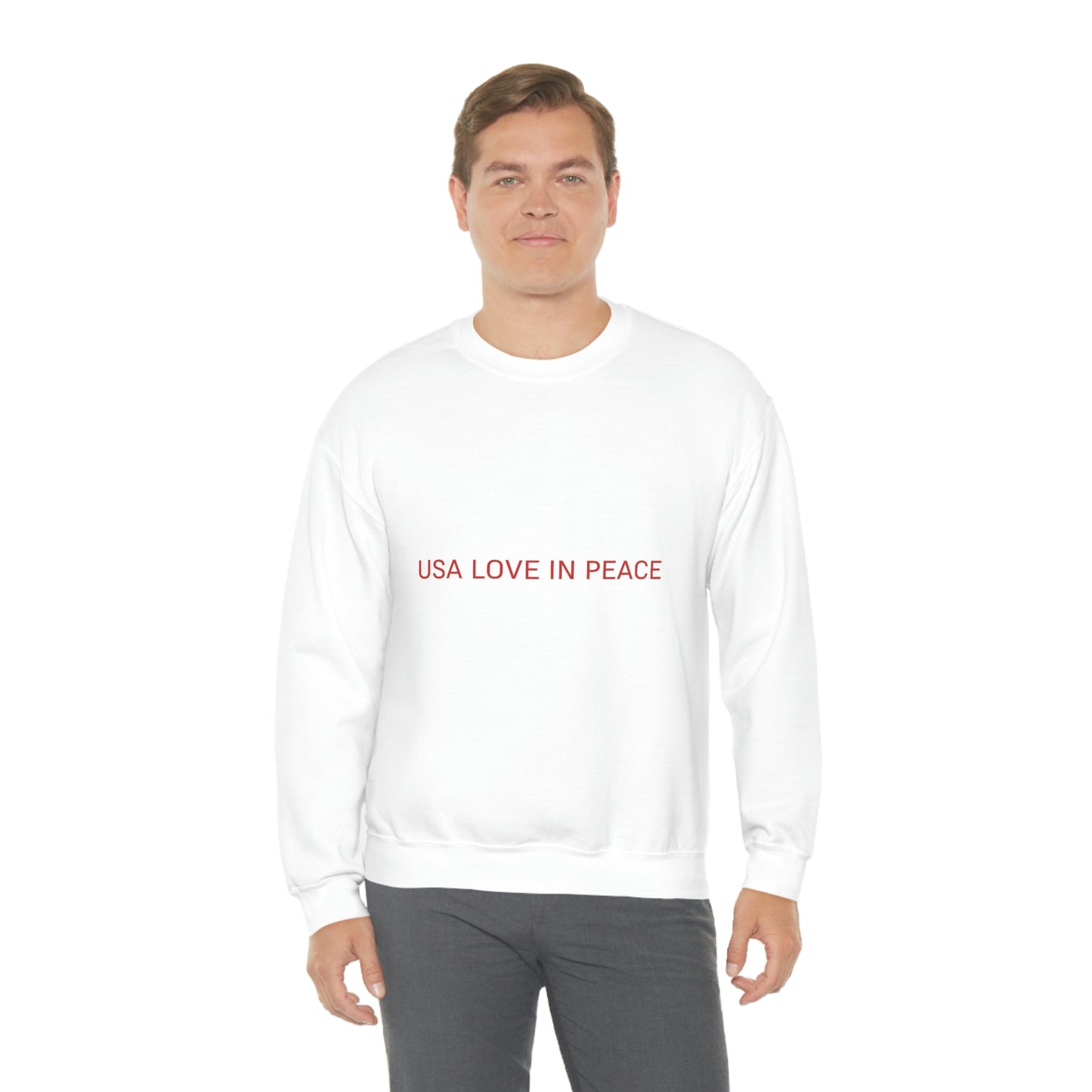 Unisex Heavy Blend™ Crewneck Sweatshirt  USA LOVE IN PEACE